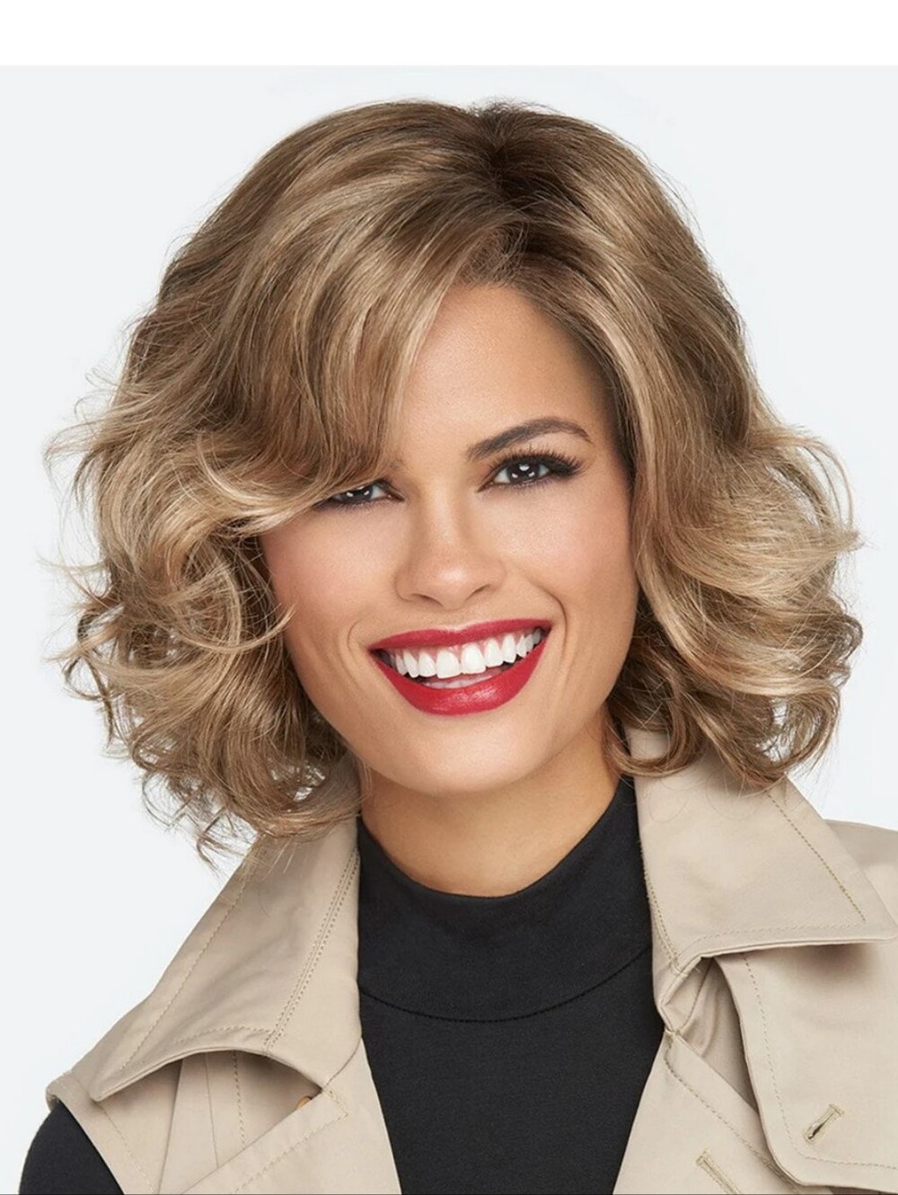 Raquel Welch Brave The Wave Wig R11S+ Glazed Mocha Lace Front Mono Part